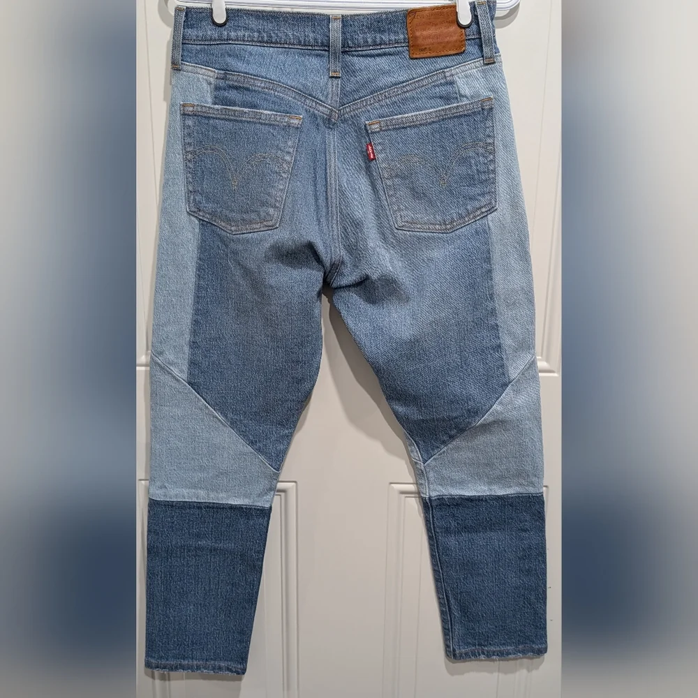 Levi's Women's Blue Patchwork Skinny Jeans 28 - Picture 3 of 7